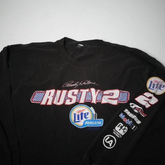 Vintage NASCAR Miller Lite Team Tees - Rusty Wallace & Linde 2XL Bundle - Picture 8 of 10